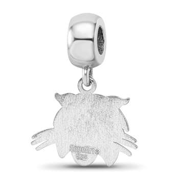 Sterling Silver Rhodium-plated LogoArt Ohio University Small Dangle Bead