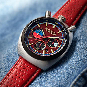 Cadola Testa Di Toro Red Dial Black Bezel Red Stainless Steel Band
Chronograph Watch