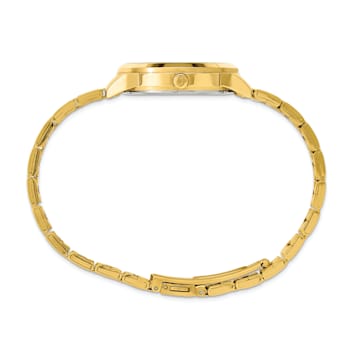 Ladies Charles Hubert Gold Plated Stainless Steel Silver-tone Dial Watch