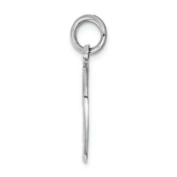 Rhodium Over 14K White Gold DAUGHTER-MOM Break-apart Heart Charm