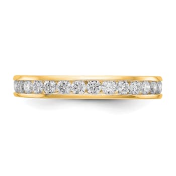 14K Yellow Gold Lab Grown Diamond Polished 1 ct. Channel Set Eternity Band