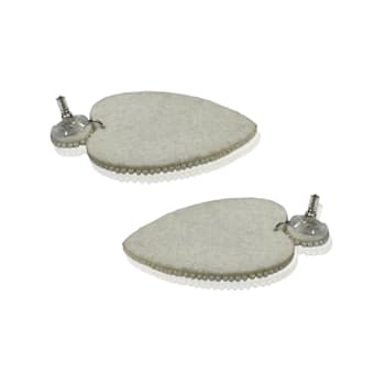 Off Park® Collection, White Seed Bead Heart Shape Earring