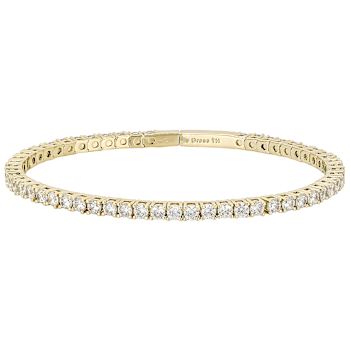 CZ Flex Bangle In 18K Gold Over Brass 9.23ctw