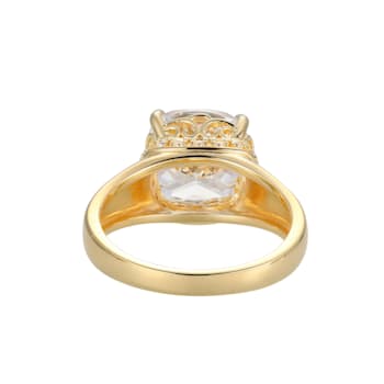 White Cubic Zirconia 18k Yellow Gold Over Sterling Silver April
Birthstone Ring 6.71ctw