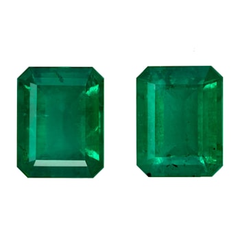 Emerald 9.1x7.1mm Emerald Cut Matched Pair 4.59ctw