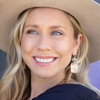 Barse Jewelry Blue Composite Turquoise Gold Tone Scenic Floral Earrings