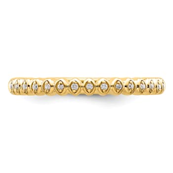 14K Yellow Gold Stackable Expressions Diamond Ring 0.045ctw