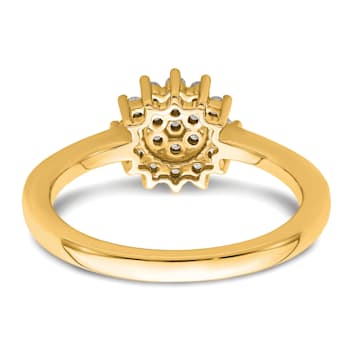 14K Yellow Gold Lab Grown Diamond SI1/SI2, G H I, Cluster Ring