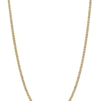 14k Yellow Gold 3.20mm Semi-Solid Mariner Chain 22 inch