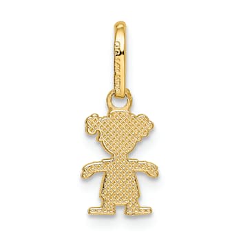 14k Yellow Gold Polished Little Girl Pendant