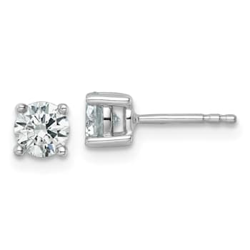 14K White Gold Lab Grown Diamond 1 1/4ctw VS/SI GH 4 Prong Earrings
