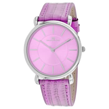 Oceanaut Women's Alma Purple Dial, Purple Leather Strap Watch