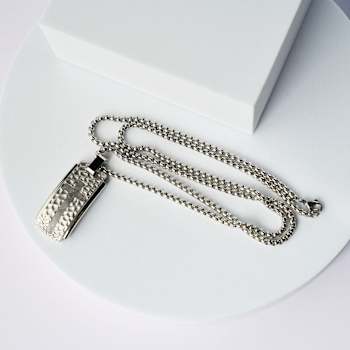 Marcel Dog Tag Argent Meteorite