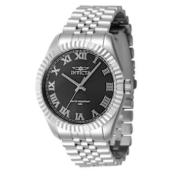 Invicta Specialty 43mm Black Dial Stainless Steel Quartz Watch