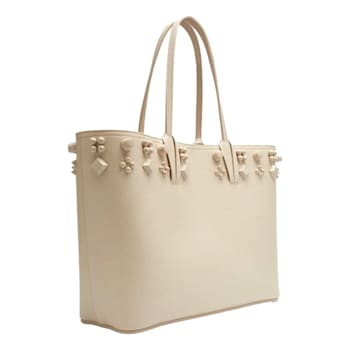 Christian Louboutin Cabata Spike Large Tote Bag Leche Ivory