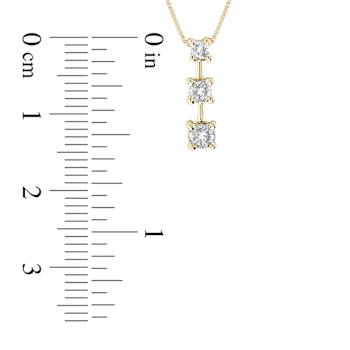 0.25ctw Diamond 3 Stone Pendant 14k Yellow Gold