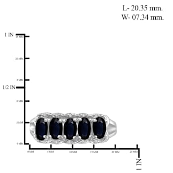 Black Sapphire Rhodium Over Sterling Silver Ring 1.63ctw