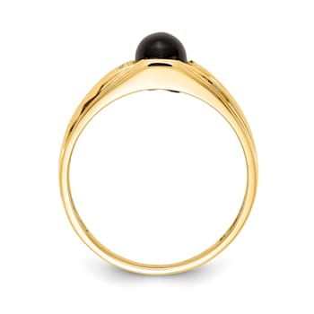 10K Yellow Gold AA Diamond men's ring
