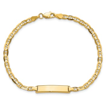 14k Yellow Gold Mariner Link ID Bracelet