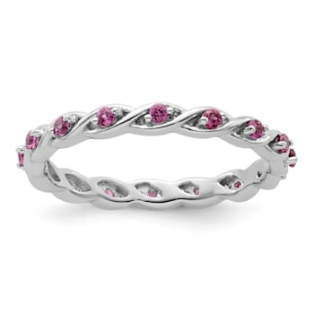 Sterling Silver Stackable Expressions Rhodolite Ring 0.35ctw