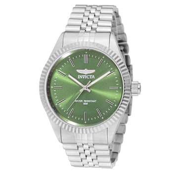Invicta Specialty 43mm Green Dial Stainless Steel Band Quartz Watch