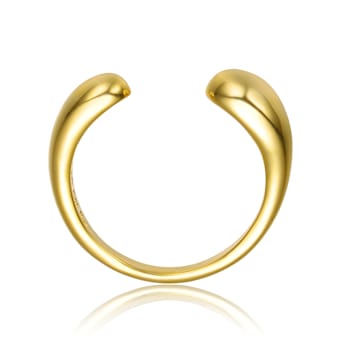 Modern Open Ring In 14K Gold Over Brass