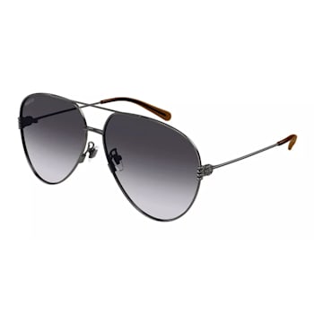Gucci Ruthenium Frame / Gray Lens Sunglasses