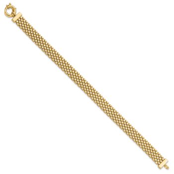 14k Yellow Gold 8.4mm Polished Fancy Link Bracelet