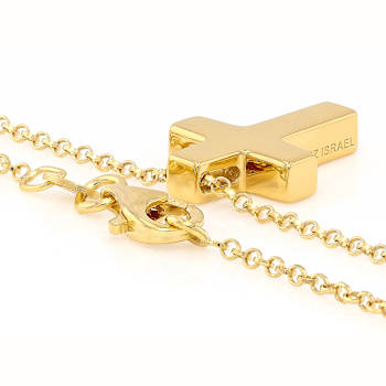 Cross Ring And Pendant Set In 14K Gold Over Sterling Silver