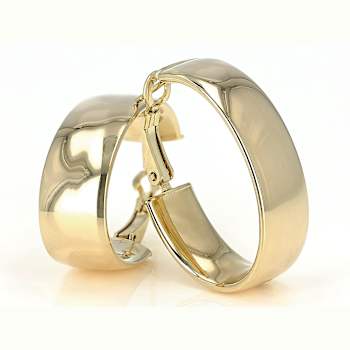 Statement Polished Hoop Earrings In 10K Gold