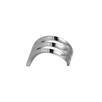 White Cubic Zirconia Platineve Band Ring 0.68ctw