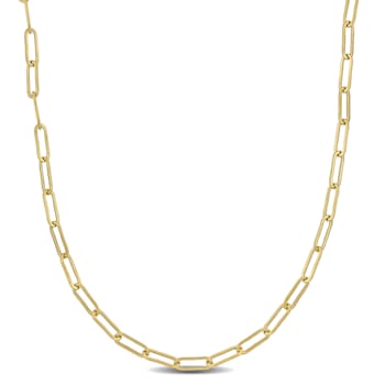 3.3MM Paperclip Chain Necklace in 14K Yellow Gold