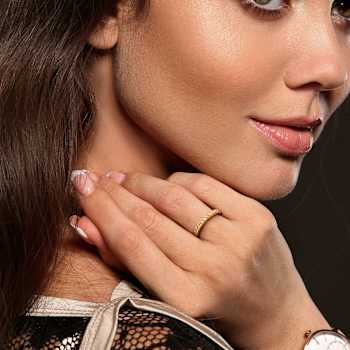 Citrine 10K Yellow Gold Eternity Ring 1.28ctw