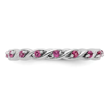 Sterling Silver Stackable Expressions Rhodolite Ring 0.35ctw