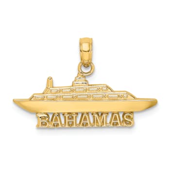 14k Yellow Gold Bahamas Cruise Ship Charm
