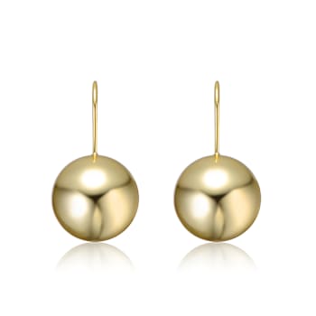 Graduated Ball Drop Earrings In 14K Gold Over Brass