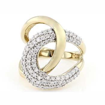 Meaningful Lab-Grown Diamond Crossover Ring 1ctw In 14K Gold Over
Sterling Silver