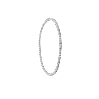 White Cubic Zirconia Platinum Over Sterling Silver Tennis Necklace 31.25ctw