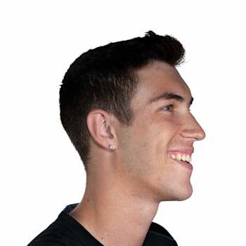 White Cubic Zirconia 14k White Gold Studs With Velvet Gift Box 1.00ctw