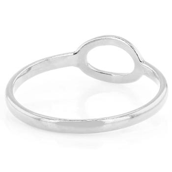 Open Oval Band Ring In Sterling Silver