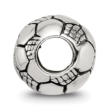 Sterling Silver Soccer Ball Bead