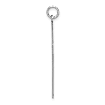 Rhodium Over 14k White Gold Laser Designed Cross Pendant