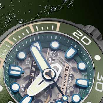 Nubeo Ventana Skeleton Automatic Green Dial Green Stainless Steel Band
Limited Edition Watch