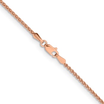 14k Rose Gold 1.7mm Solid Polished Spiga 18 Inch Chain