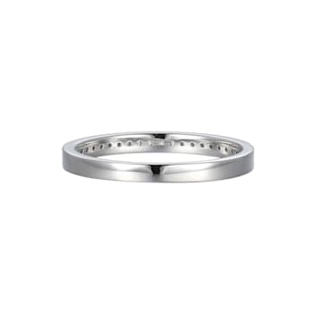 White Cubic Zirconia Rhodium Over Sterling Silver Ring 0.16ctw