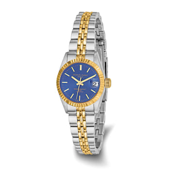 Ladies Charles Hubert Two-tone Stainless Steel Blue Dial Watch