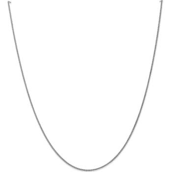 Rhodium Over 14k White Gold 1.25mm Solid Spiga 14 Inch Chain