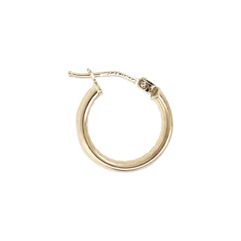 14K Yellow Gold Rope Design 1/2 Inch Hoop Earrings