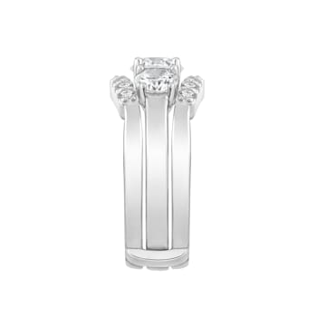 White Cubic Zirconia Platinum Over Sterling Silver Ring 2.57ctw