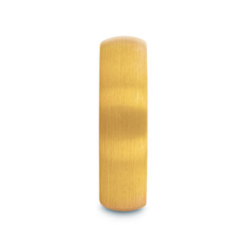 MILLER Gold Plated Tungsten Domed Ring with Brushed Finish 6mm